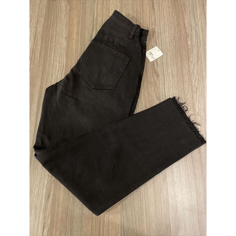 We The Free People Dakota Straight Leg Curvy Jeans Sz 24 In Black Color $98 NWT